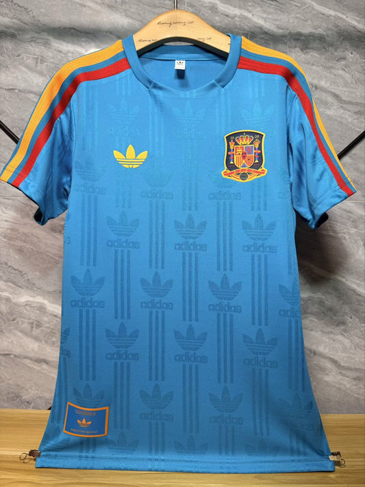 Camiseta de entrenamiento España 2026 modelo retro azul versión jugador (tallas S-XXL)