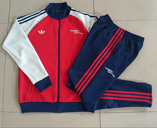 Chandal Arsenal 26/27 rojo con blanco (tallas adultos y niños)