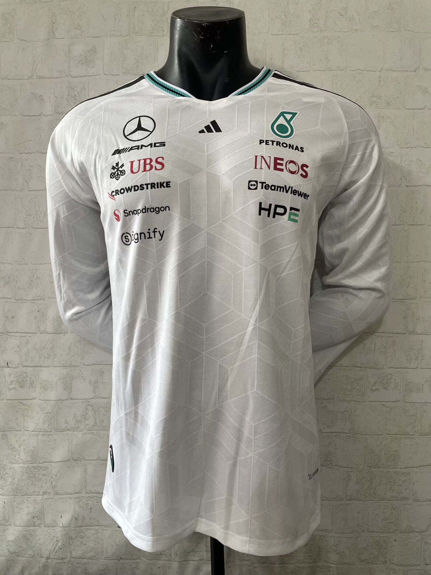 Camista manga larga Mercedes 2026 blanca (tallas S-5XL)