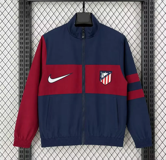 Chaqueta cortavientos Atletico de Madrid azul oscuro con rojo 26-27 (tallas S-XXL)