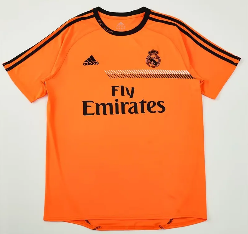 Camiseta de entrenamiento Real Madrid naranja 2013/14 (solo tallas S-XXL)