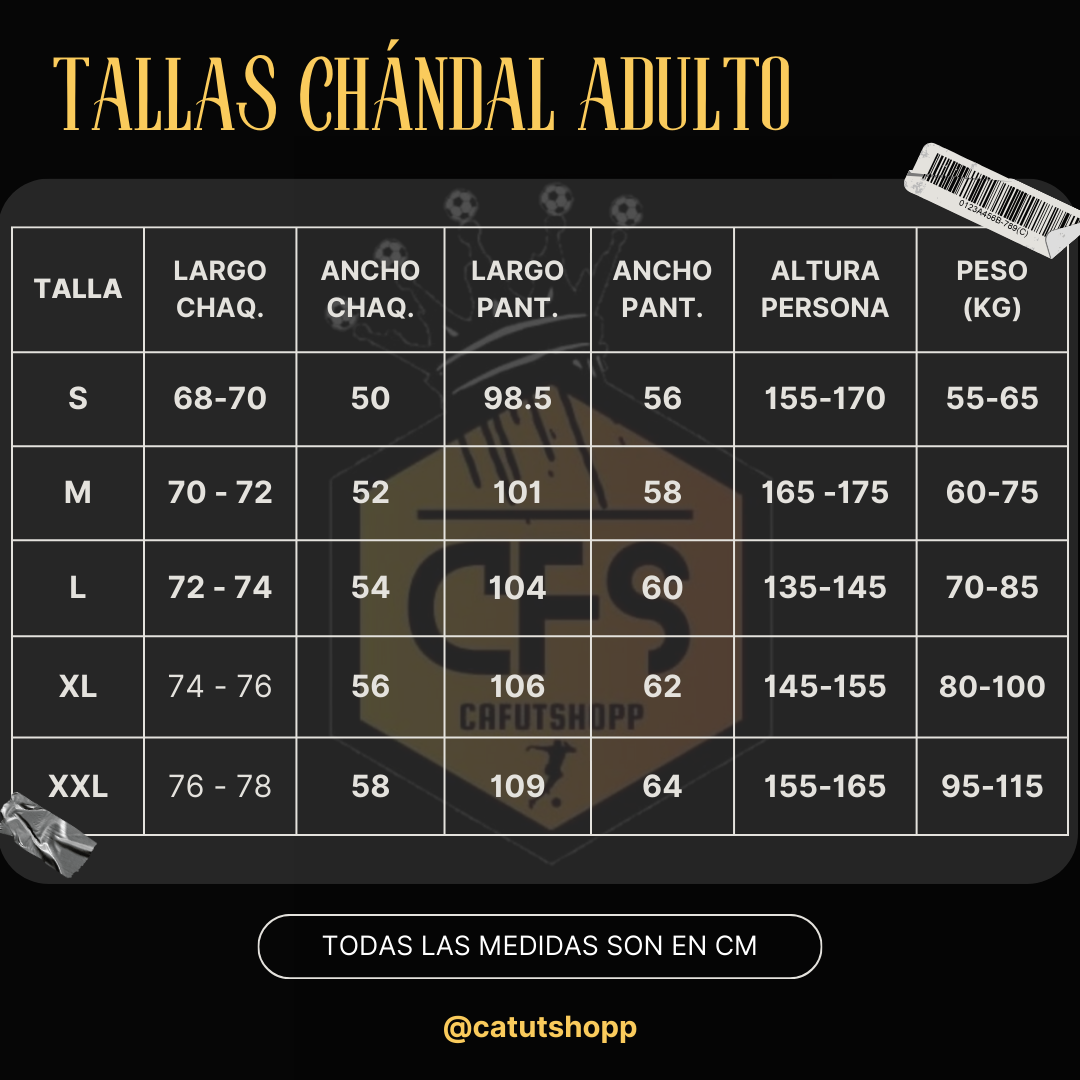 GUIA DE TALLAS (TABLAS DE MEDIDAS)