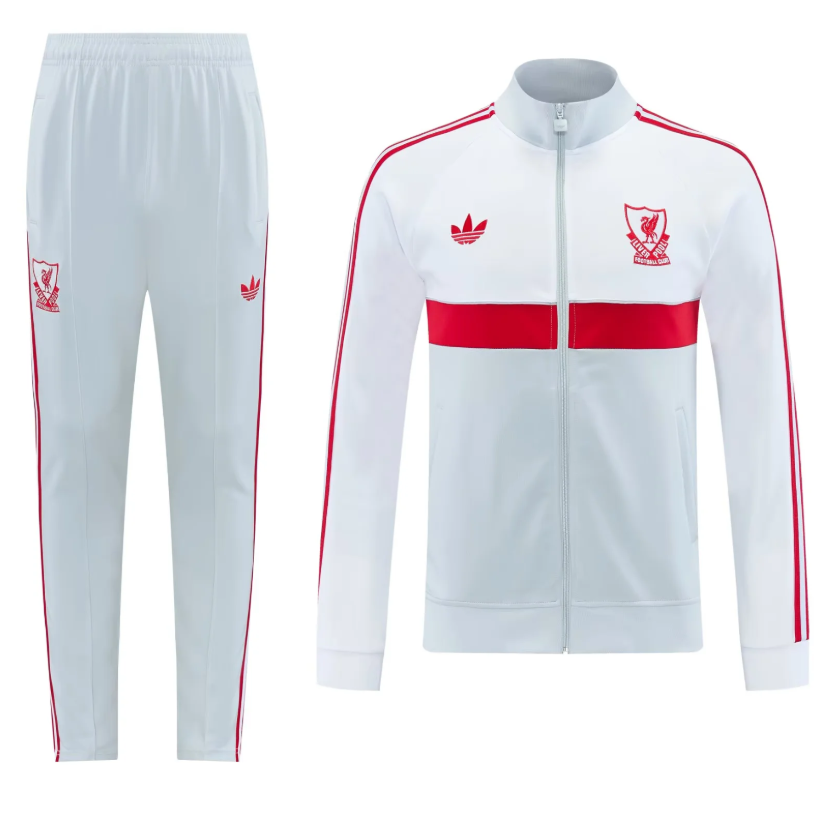 Chandal Liverpool 26-27 gris blanco con rojo (tallas S-XXL)