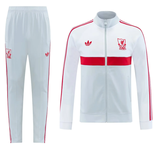 Chandal Liverpool 26-27 gris blanco con rojo (tallas S-XXL)