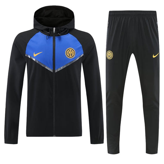 Chandal con gorro cortavientos Inter de milan 26-27 negro con azul (tallas S-XXL)