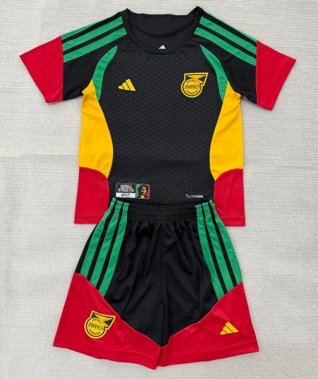 Equipacion Jamaica 2026 negro con rojo y amarillo (talla niños)