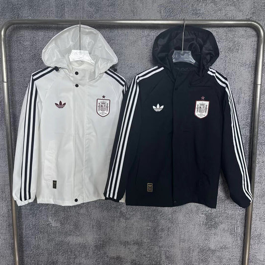 Chaqueta cortavientos española con capucha (tallas M-4XL)