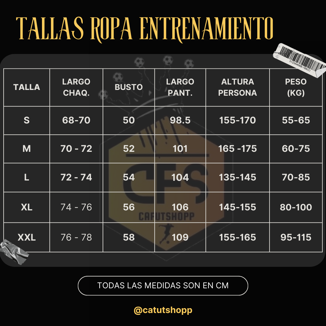 GUIA DE TALLAS (TABLAS DE MEDIDAS)