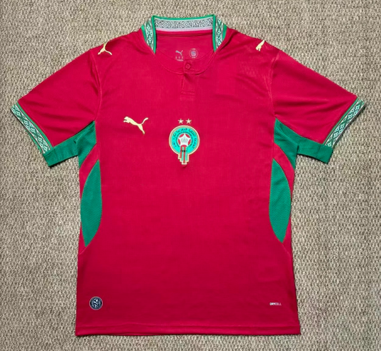 Camiseta Marruecos 2026 local versión dos estrellas (tallas S-4XL)