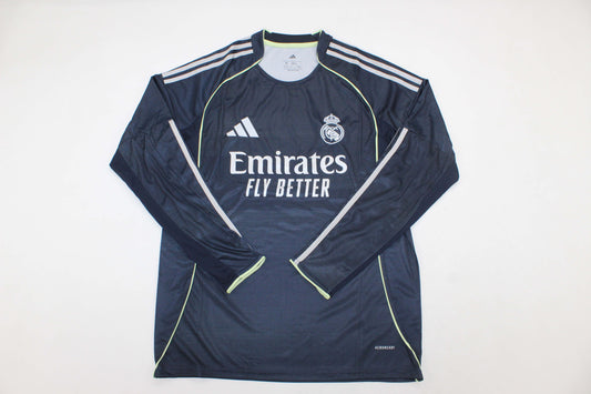 Camiseta Manga larga Real Madrid 25/26 Visitante (Tallas S-2XL)