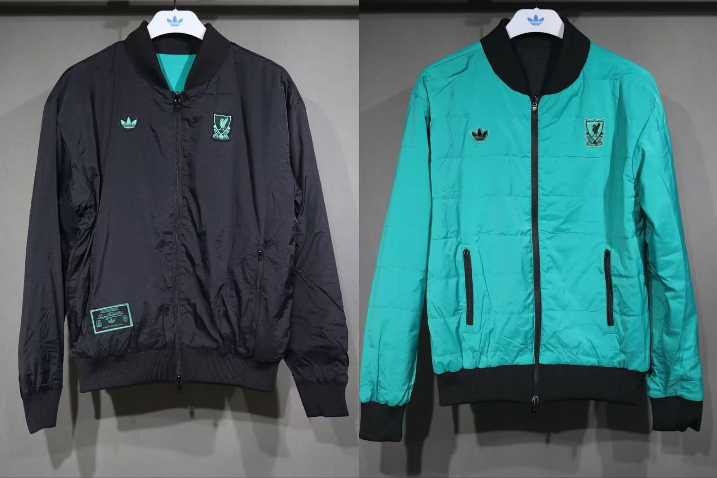 Chaqueta reversible negro y verde Liverpool (solo tallas S-2XL)