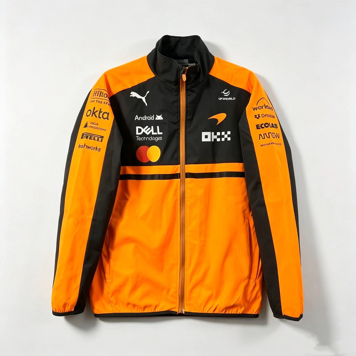 Chaqueta cortavientos maclaren 2026 negro amarillo (tallas S-3XL)