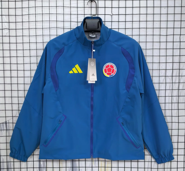 Chaqueta cortavientos azul Colombia (solo tallas S-2XL)