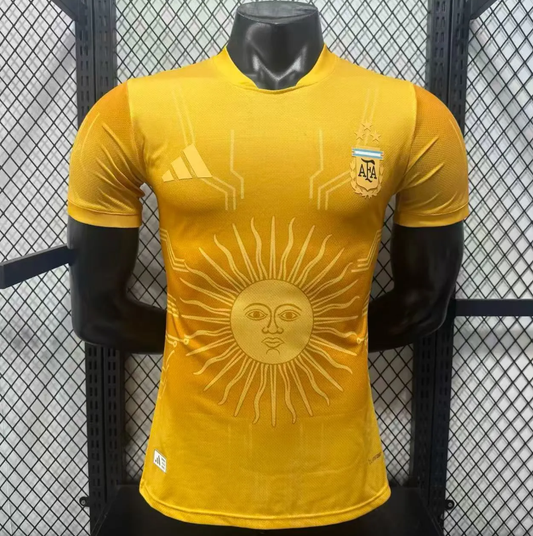 Camiseta Argentina 2026 Gold Sun Version Jugador (tallas S-XXL)