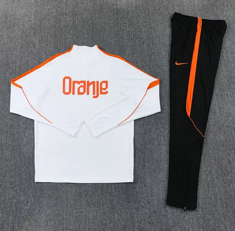 Chandal de entrenamiento Holanda blanco Mundial 2026 (tallas adultos y niños)