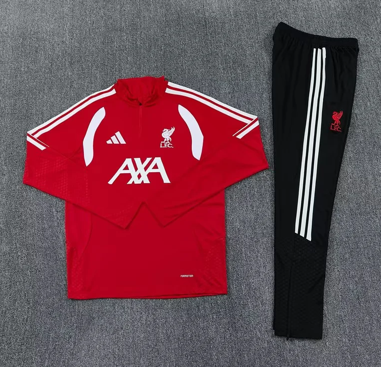 Chandal de entrenamiento Liverpool 26/27 rojo con blanco (tallas adultos y niños)