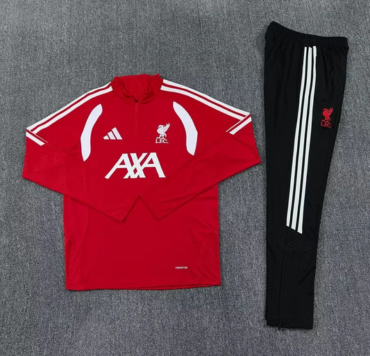 Chandal de entrenamiento Liverpool 26/27 rojo con blanco (tallas adultos y niños)