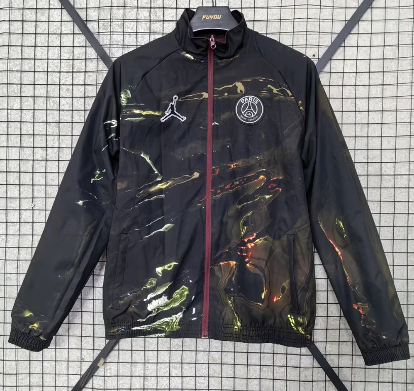 Chaqueta cortavientos reversibles Paris PSG 25/26 rojo negro (tallas S-XXL)