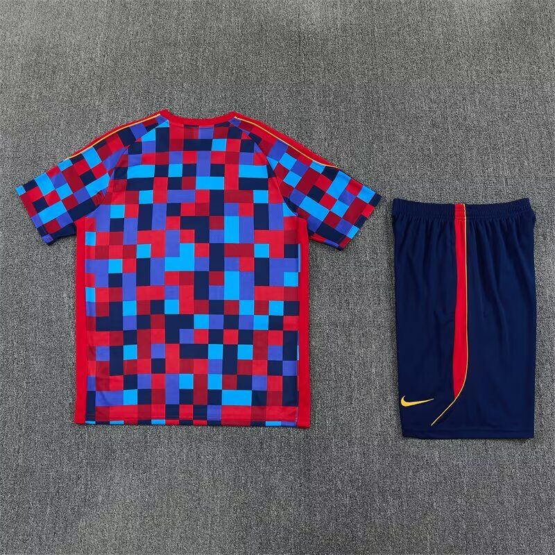 Conjunto de entrenamiento Barcelona 26/27 azul y rojo (tallas adultos y niños)
