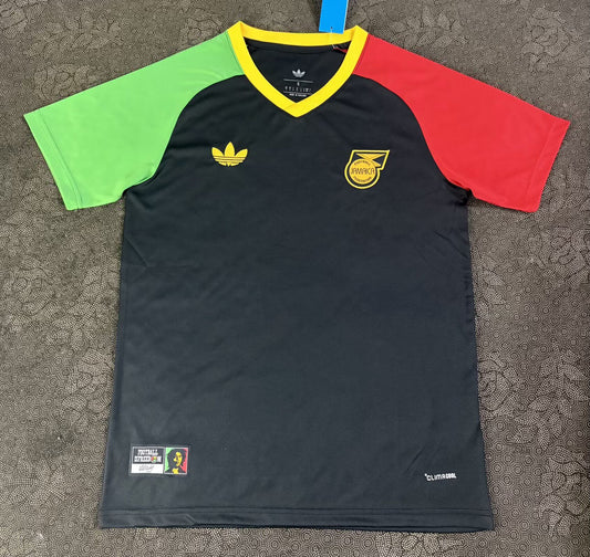 Camiseta de entrenamiento Jamaica 2026 negra con verde y rojo (tallas S-4XL)