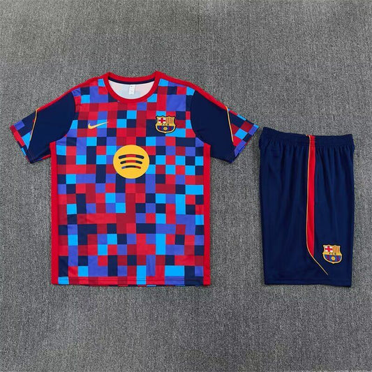 Conjunto de entrenamiento Barcelona 26/27 azul y rojo (tallas adultos y niños)
