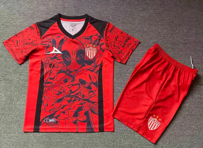 Equipacion Necaxa 25/26 versión Marvel rojo (Solo talla niños)