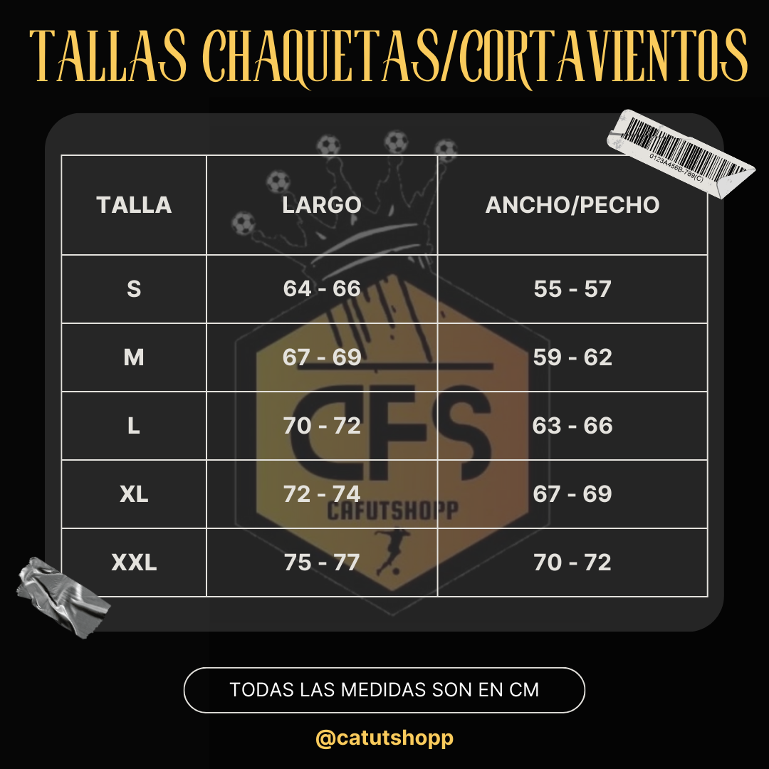 GUIA DE TALLAS (TABLAS DE MEDIDAS)