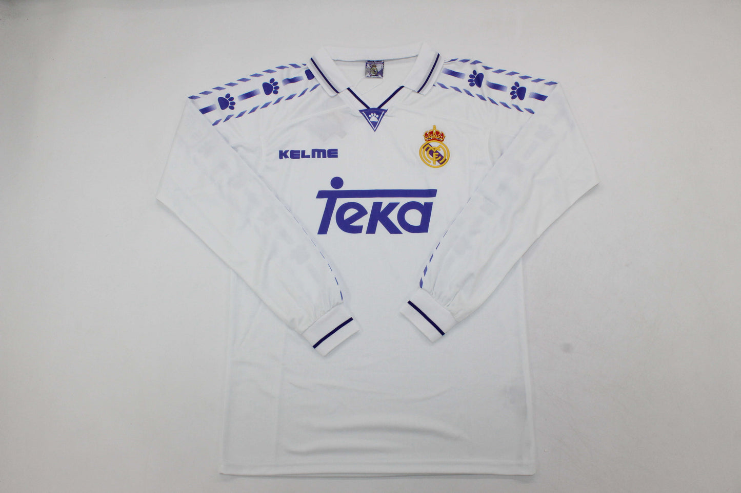 Camiseta manga larga Real Madrid 1996/97 local  (Tallas S-2XL)
