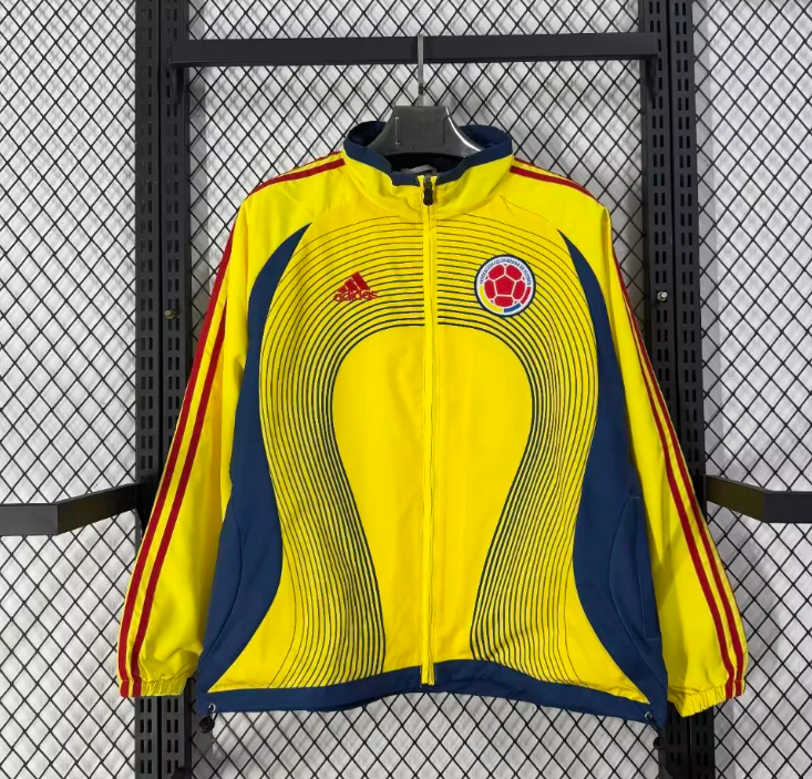 Chaqueta cortavientos amarilla Colombia (tallas S-XXL)