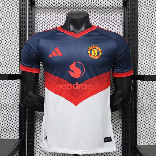 Camiseta Manchester United 26-27 azul oscuro blanco especial versión jugador (tallas S-3XL)