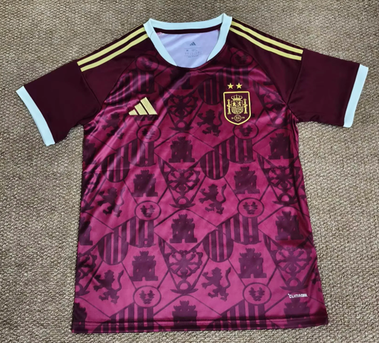 Camiseta España 2026 rojo oscuro version campeon (tallas S-4XL)