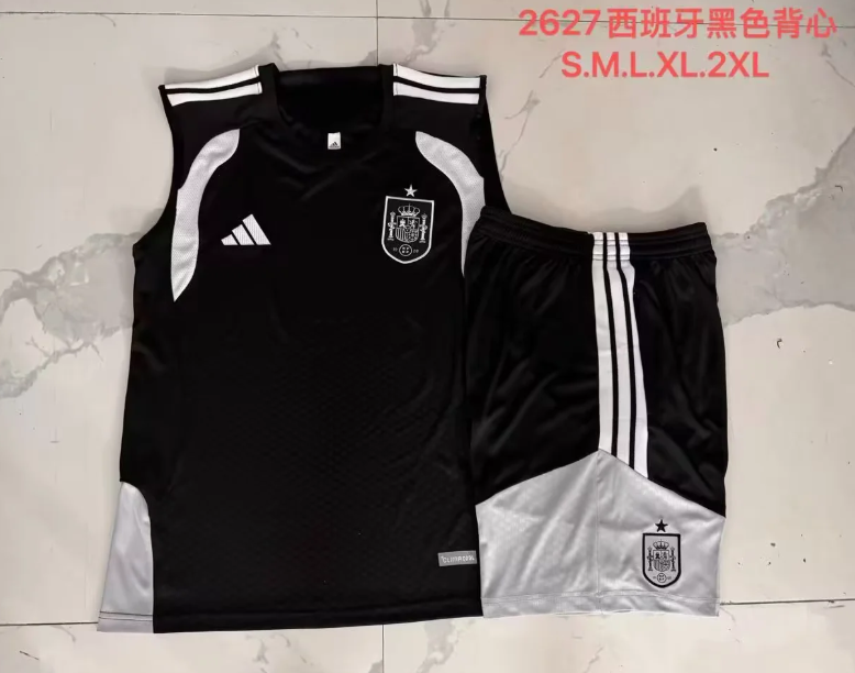 Conjunto sin mangas España 2026 negro (tallas S-XXL)