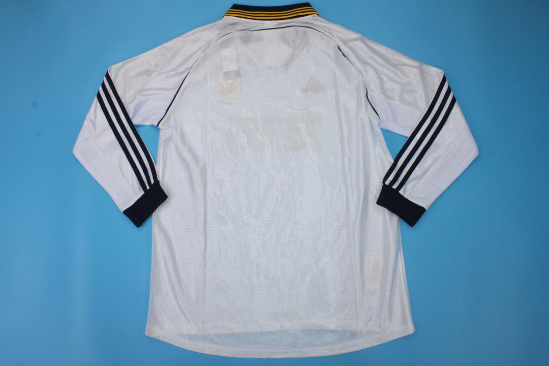 Camiseta Real Madrid 98/00 Retro Local Manga larga (pedir una talla más) (Tallas S-2XL)