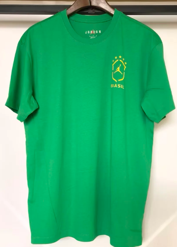 Camiseta Brasil 2026 de algodón verde (solo talllas S-XXL)