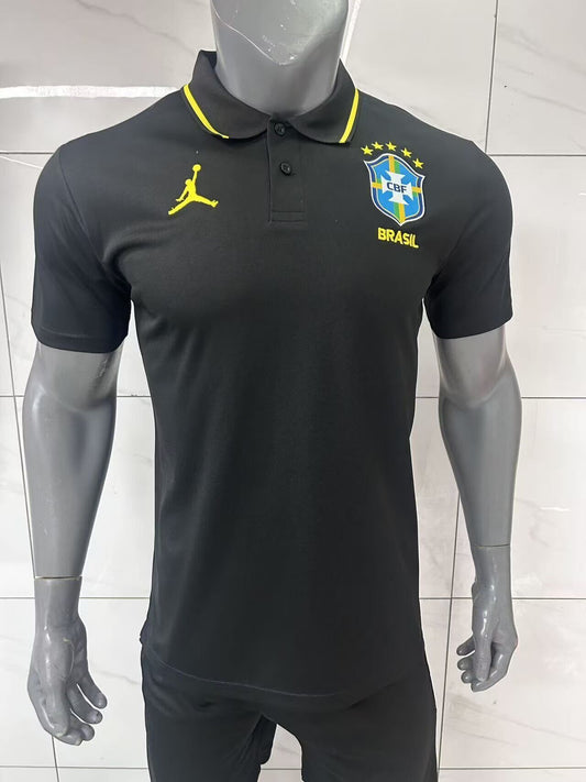 Polo Brasil 26 negro (solo tallas S-XXL)