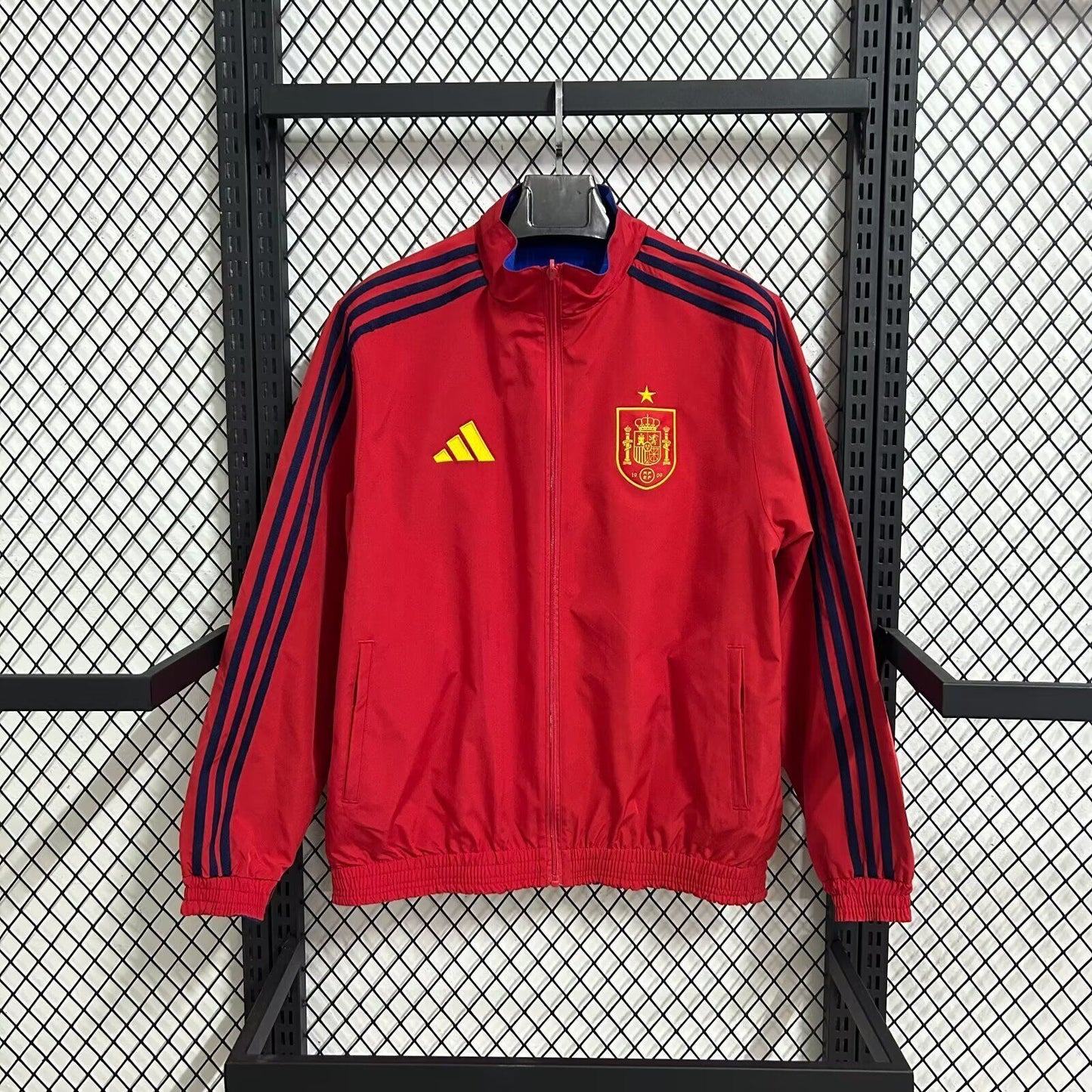 Chaqueta cortavientos reversible roja y azul de España (Solo tallas S-2XL)