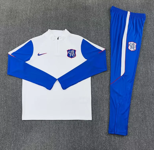 Chandal de entrenamiento Chelsea 26/27 blanco con azul (tallas adultos y niños) (Copia)