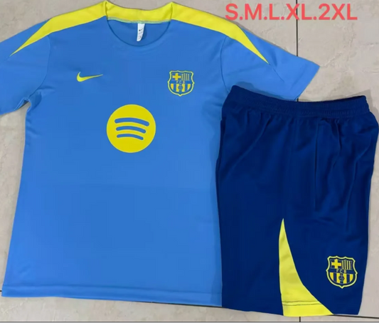 Conjunto de entrenamiento Barcelona 26 azul con amarillo (solo tallas S-XXL)