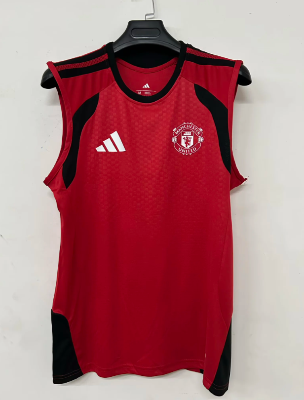 Camiseta de entrenamiento sin mangas Manchester United 26/27 roja, versión jugador (tallas S-3XL)