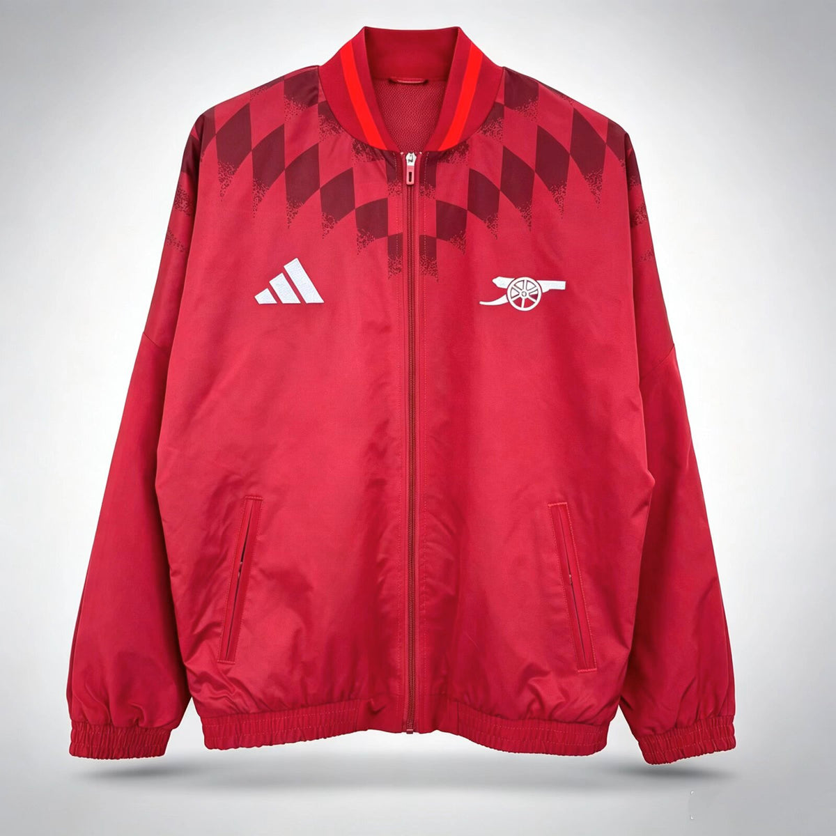 Chaqueta cortavientos Arsenal 26-27 roja modelo retro (tallas S-XXL)