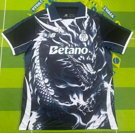 Camiseta Porto 26/27 negro con dragón blanco (tallas S-4XL)