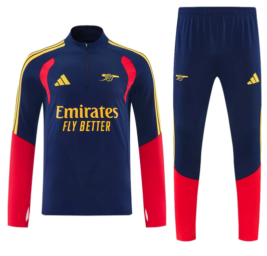 Chandal de entrenamiento Arsenal 26/27 azul oscuro con rojo (tallas S-XXL)