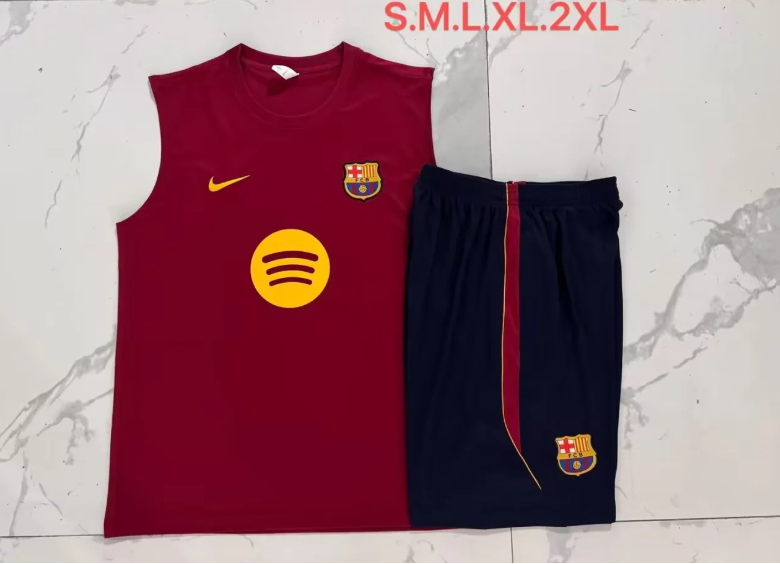 Equipacion sin mangas Barcelona 26/27 rojo oscuro (tallas S-XXL)