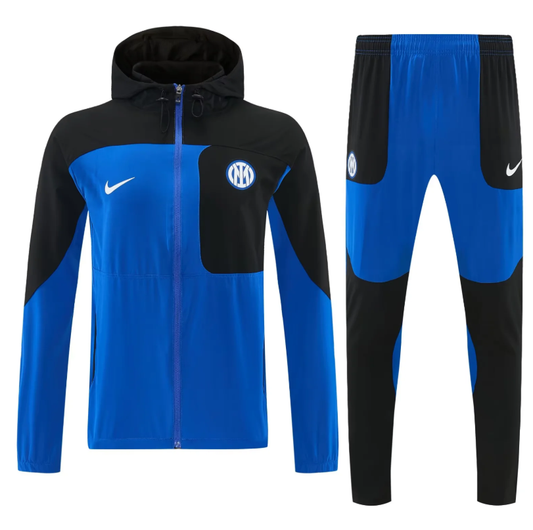 Chndal Inter de milan 26/27 azul y negro cortavientos con gorro (tallas S-XXL)