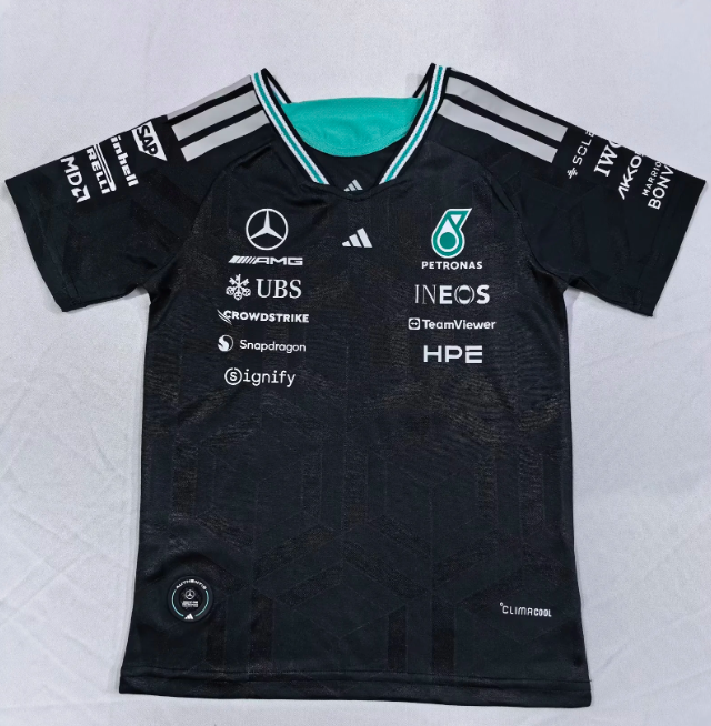 Camiseta Mercedes 2026 negra (talla niños 16-26)