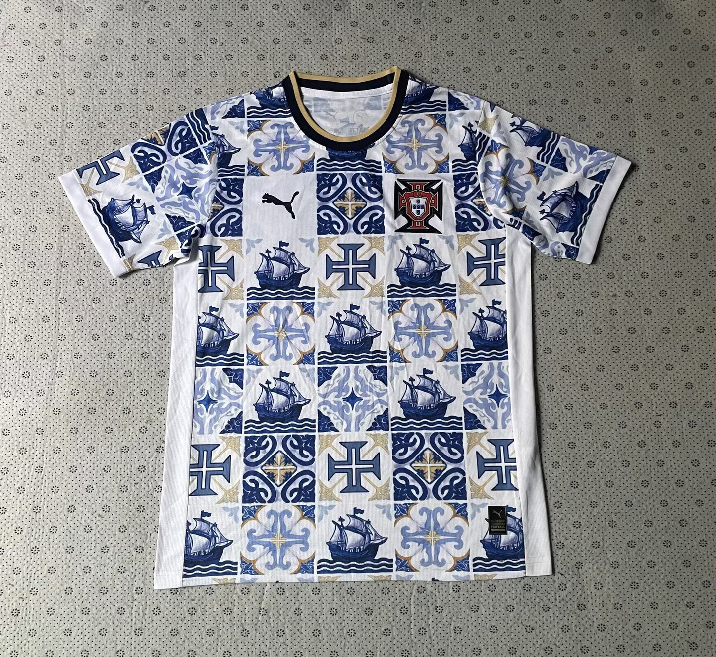 Camiseta de entrenamiento Portugal 2026 azul blanco (tallas S-XXL)