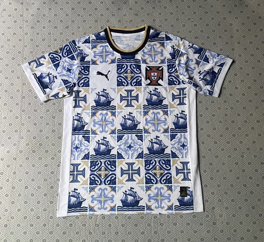 Camiseta de entrenamiento Portugal 2026 azul blanco (tallas S-XXL)