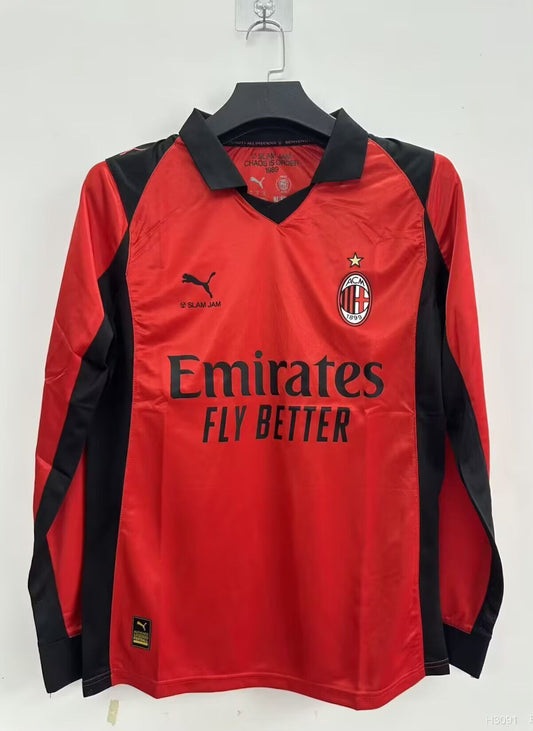 Camiseta manga larga Milan 25/26 rojo Slam Jam (tallas S-4XL)