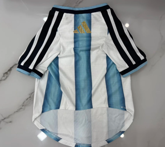 Camiseta perro mascota Argentina Mundial 2026 Local (tallas XS-XL)
