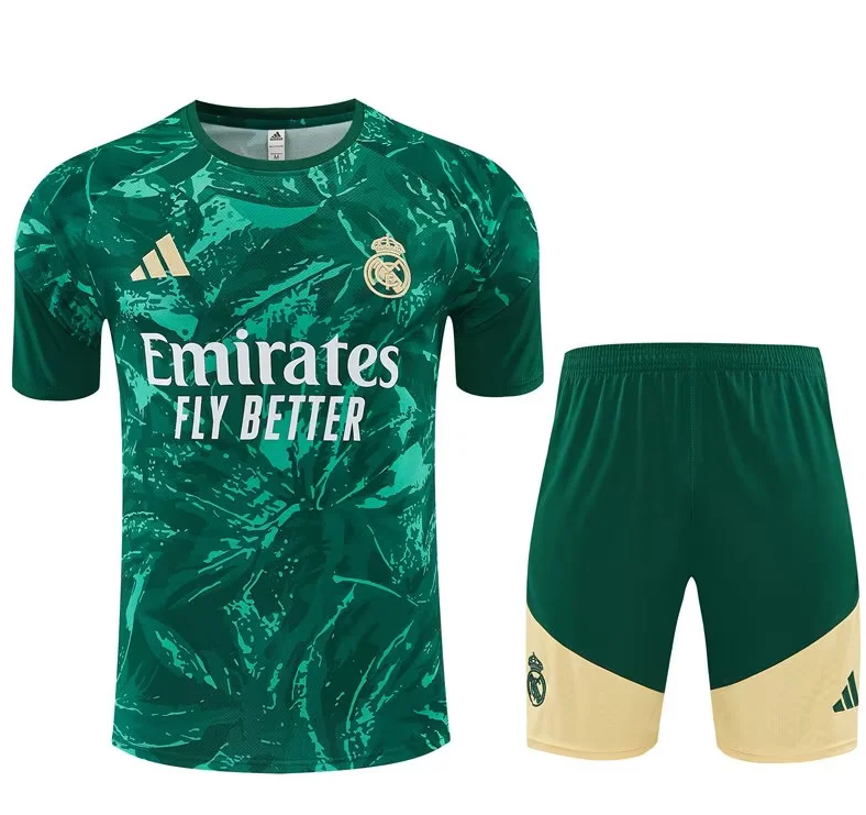 Conjunto de entrenamiento Real Madrid 26/27 verde (tallas adultos y niños)